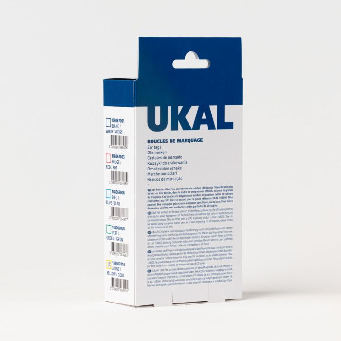 Boucles de marquage Ukaflex bouton+bouton nue blanc