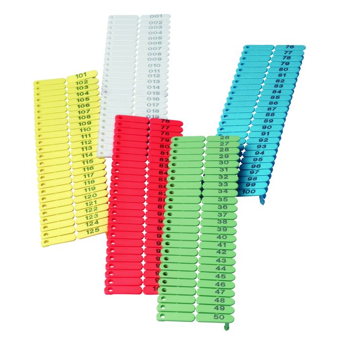 Boucles de marquage Ukal-tag rouge marquage de 1-100 x100