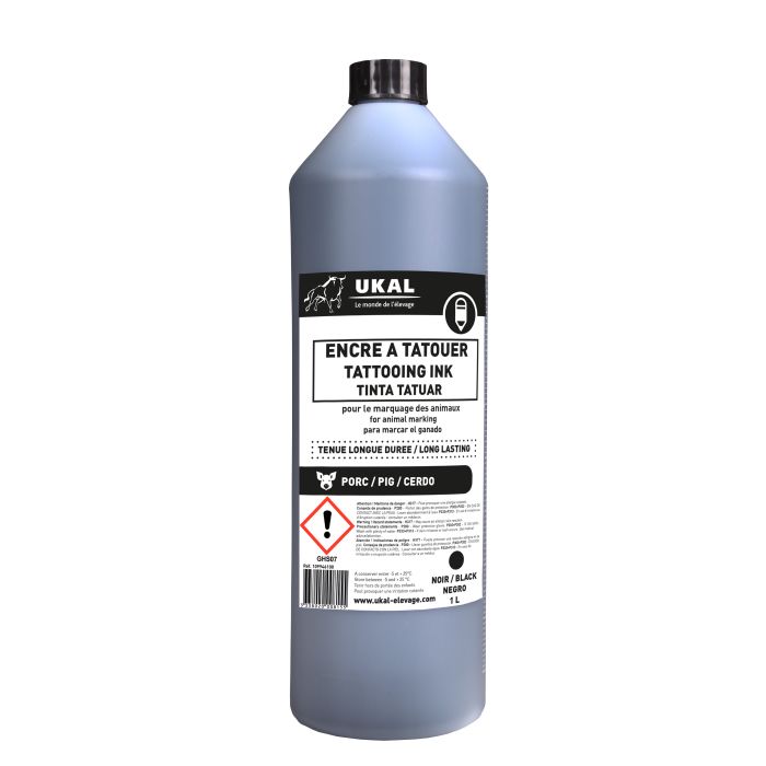 Encre à tatouer noire 1000 ml