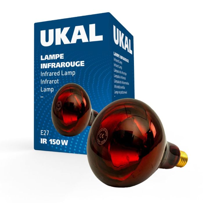 Ampoule infrarouge 150 W rouge UKAL