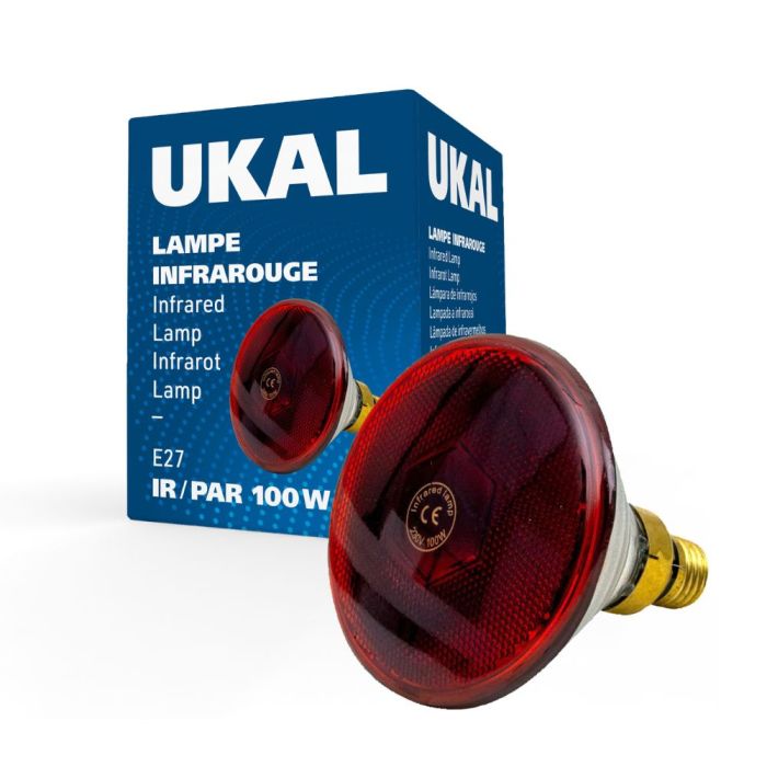 Ampoule infrarouge PAR 100 W rouge UKAL