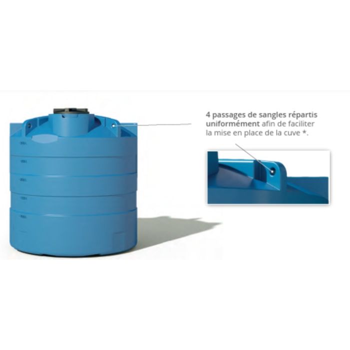 Cuve aérienne 12 500 L bleue EMP ROTOMOULAGE