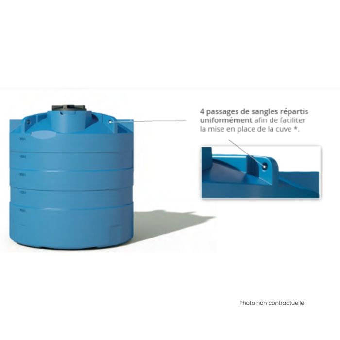 Cuve aérienne 3000 L grise EMP ROTOMOULAGE