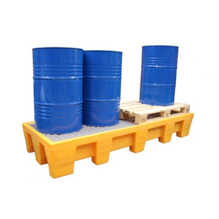 Bac de rétention en ligne 450 L pour 4 fûts EMP