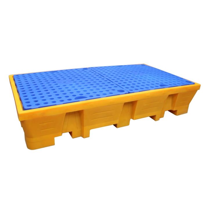 Bac de rétention 1050 L pour 2 IBC / 8 fûts EMP