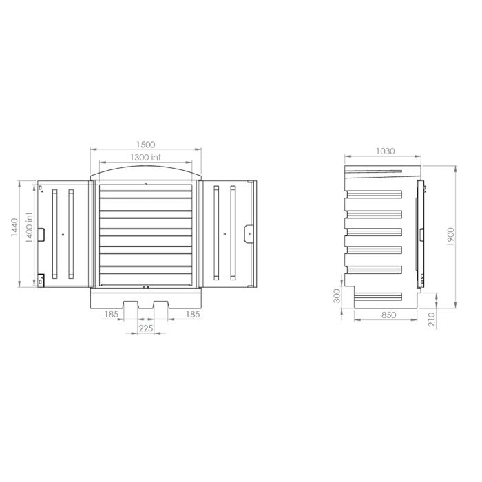 Box de rétention 280 L pour 2 fûts EMP
