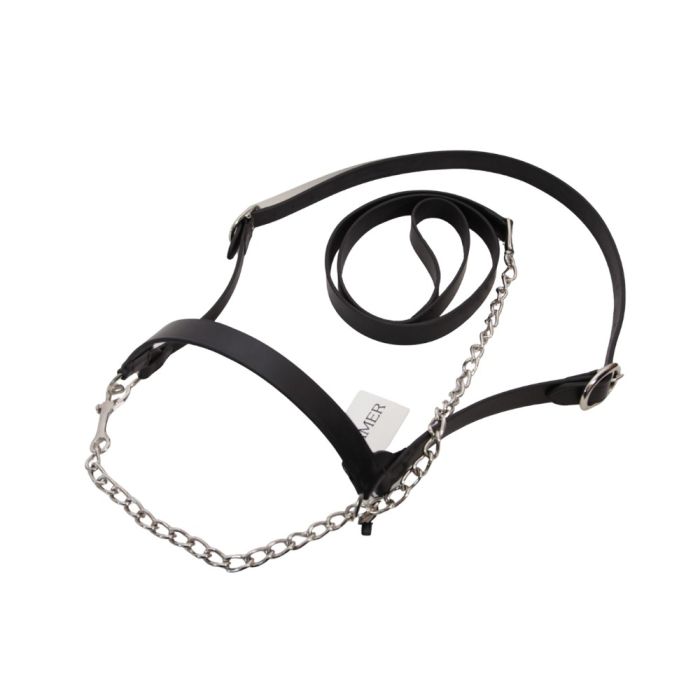 Licol américain en cuir noir pour vache laitière KAMER