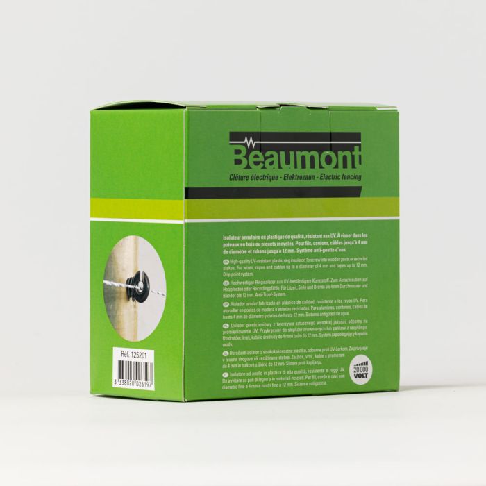 25 isolateurs annulaires noir BEAUMONT 