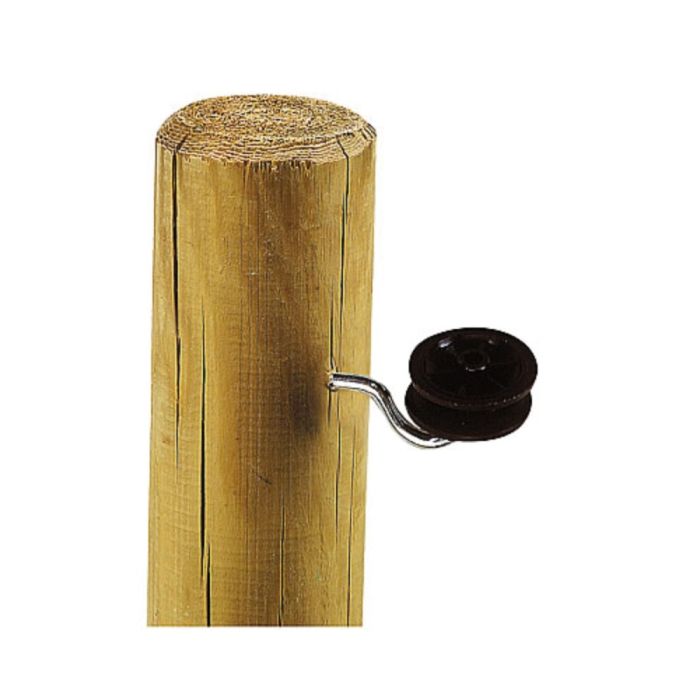 25 Isolateurs à roulette plastique noir vis