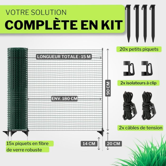 Filet de délimitation FIX 25 m 90 cm HORIZONT