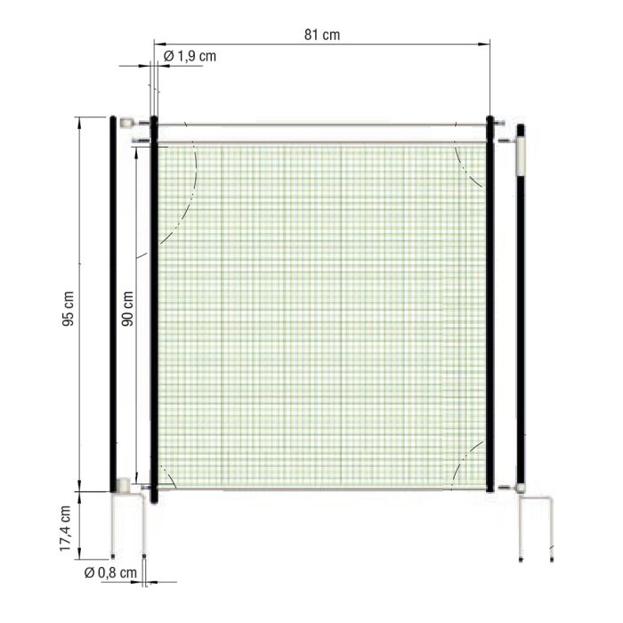 Portillon petites mailles h 0.90 m x l 0.81 m