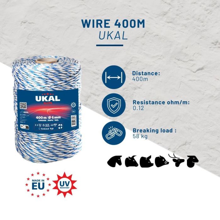 Fil blanc et bleu ELITE 400m UKAL 