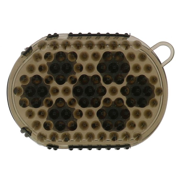 Gant double face étrille et massage noir