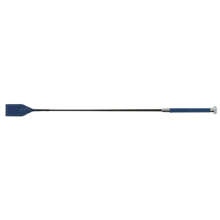 Cravache “Soft” marine-argenté - 65 cm 