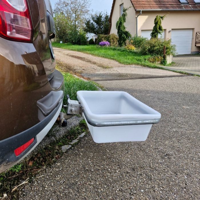 Bac alimentaire professionnel gradué rectangulaire en plastique 50L 