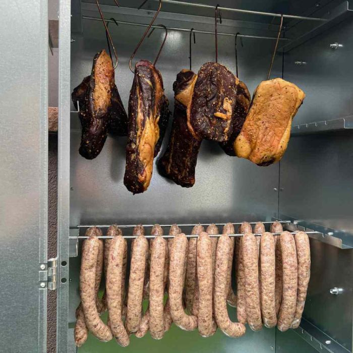 Fumoir 4 niveaux en tôle galvanisée, h 110 cm