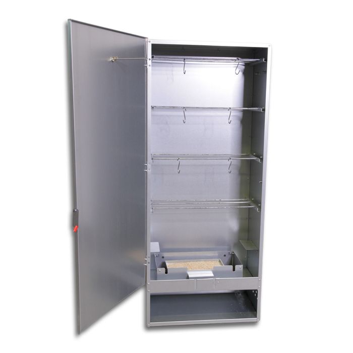 Fumoir 4 niveaux en tôle galvanisée, h 110 cm