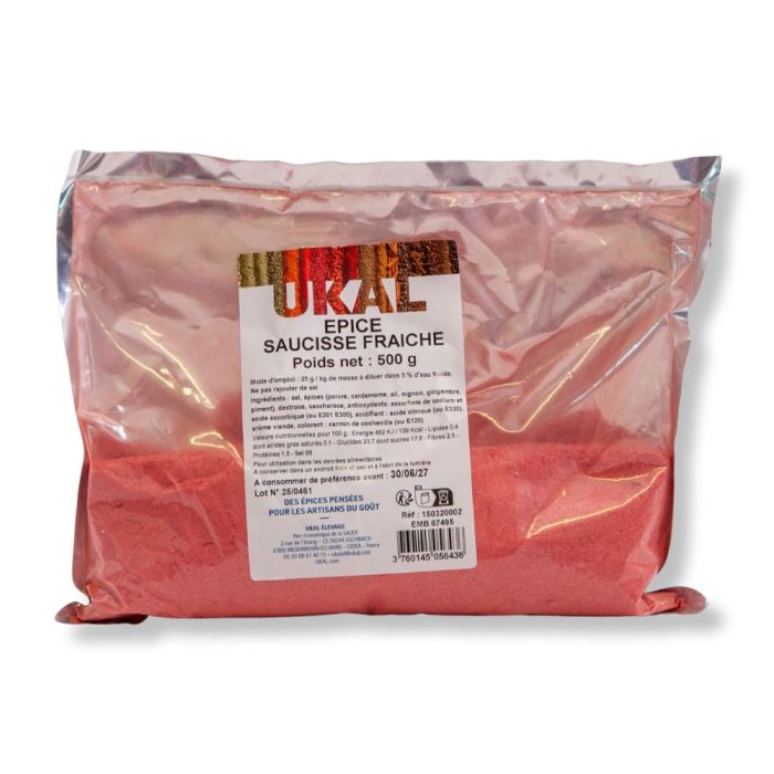  Mélange épices pour saucisse fraiche 500 g UKAL