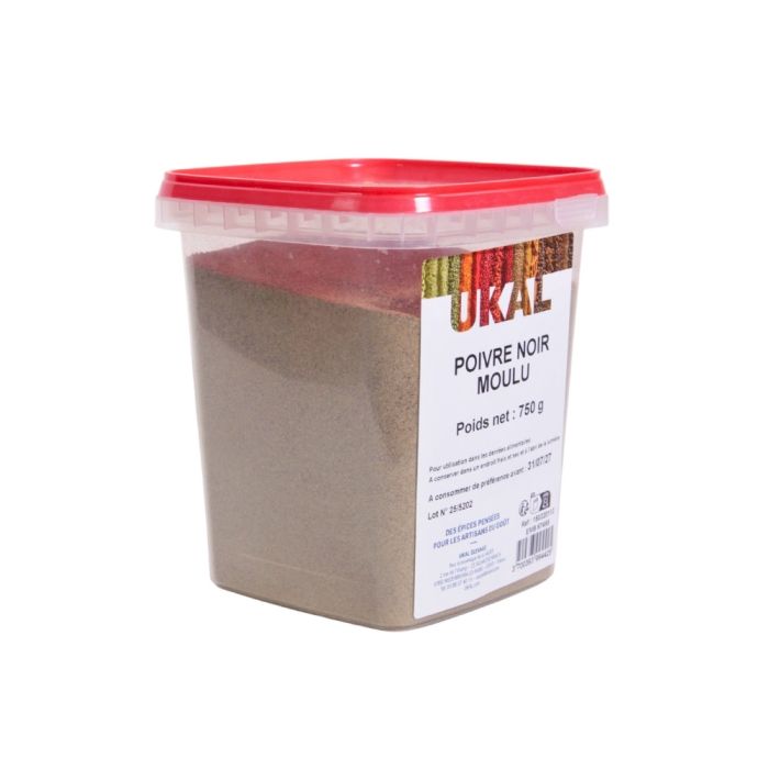  Poivre noir moulu 750 g UKAL