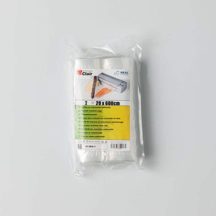 2 rouleaux pour machine sous vide 20x600 cm  