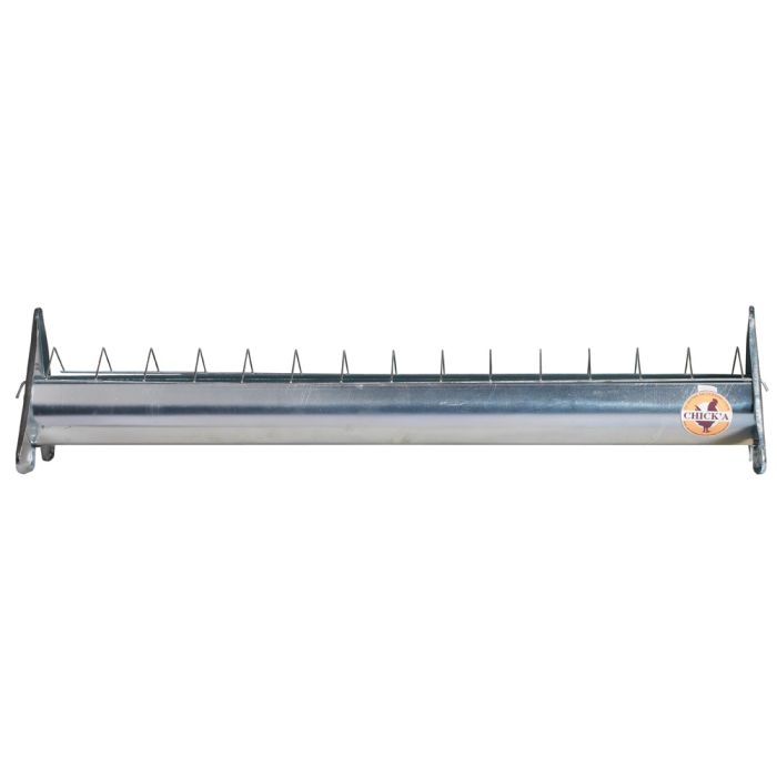 Mangeoire en acier galvanisé à grille mobile 75 cm pour 10 poulets