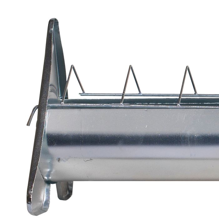 Mangeoire en acier galvanisé à grille mobile 75 cm pour 10 poulets