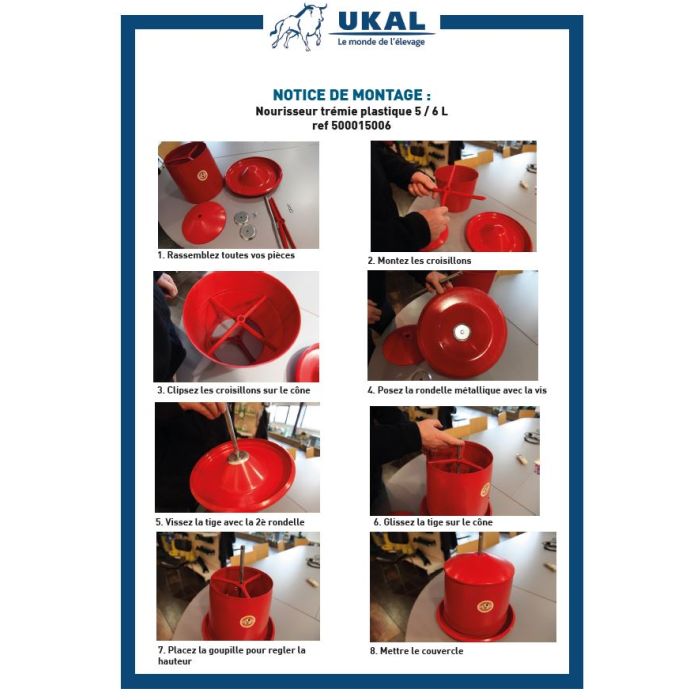 Nourrisseur à trémie plastique 5 à 6 l