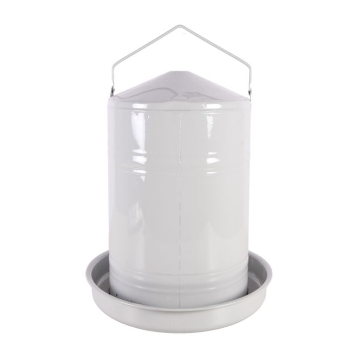 Abreuvoir en métal gris, 20 L