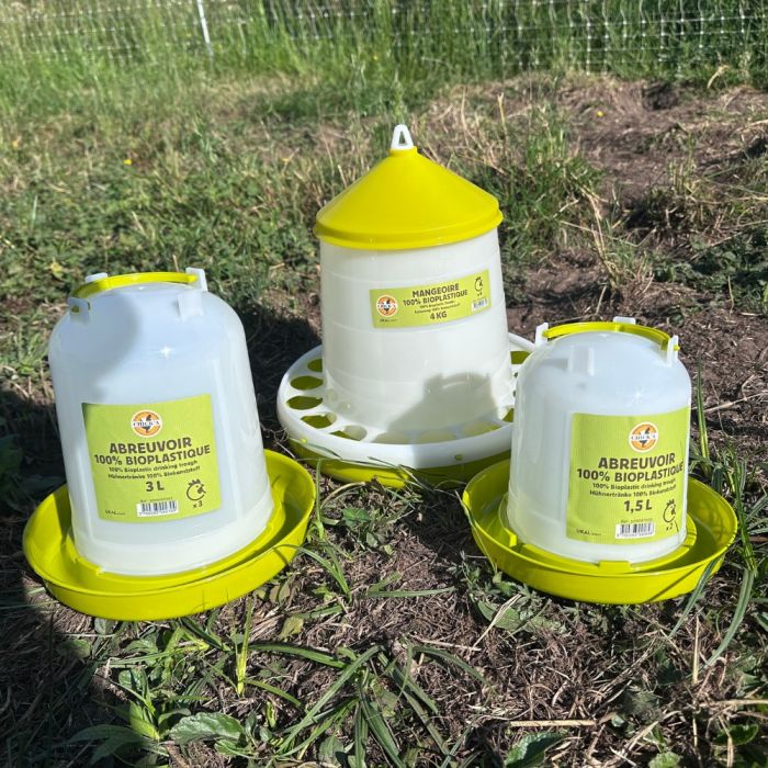  Abreuvoir 3 L en plastique végétal CHICK'A