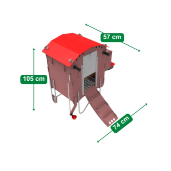 Poulailler mobile en plastique recyclé 5 poules COPELE