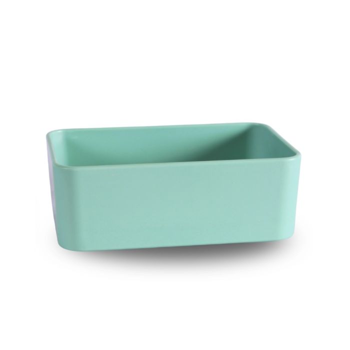 Mangeoire plastique rectangulaire simple vert CHICK'A