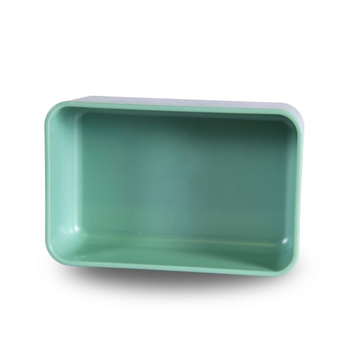Mangeoire plastique rectangulaire simple vert CHICK'A