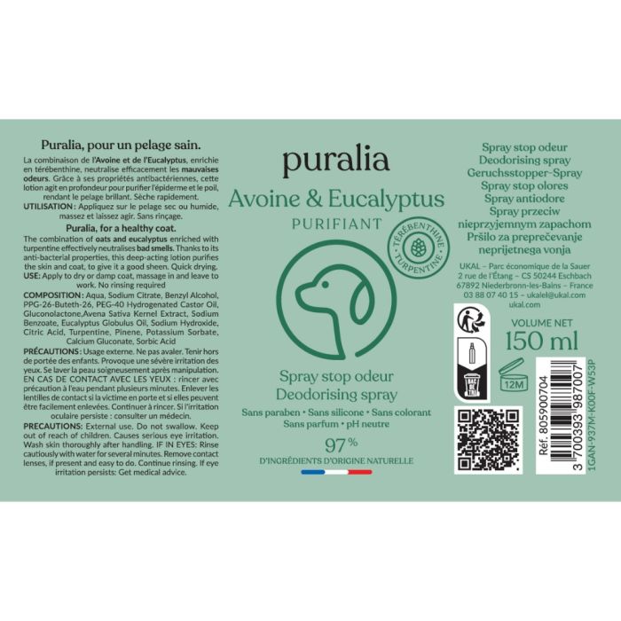 Spray stop odeur 150 ml PURALIA