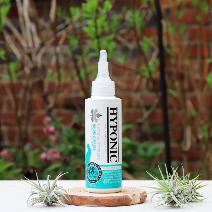 Nettoyant oreille naturel et hypoallergénique pour chat 120 ml HYPONIC