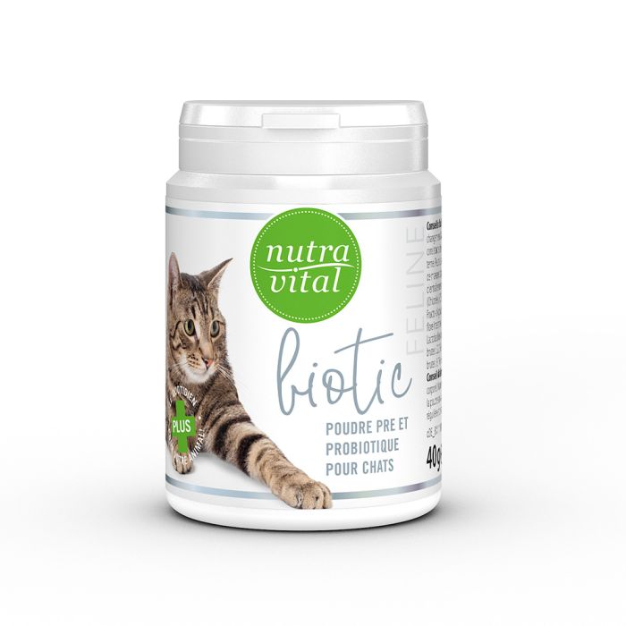 Prébiotique et Probiotique pour chats, 40 g NUTRAVITAL