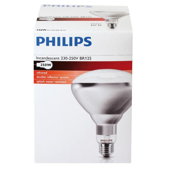 Ampoule PHILIPS IR à vis blanche 250W