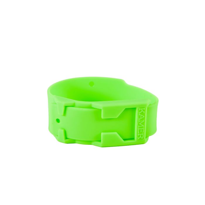 10 Bracelets en plastique vert fluo