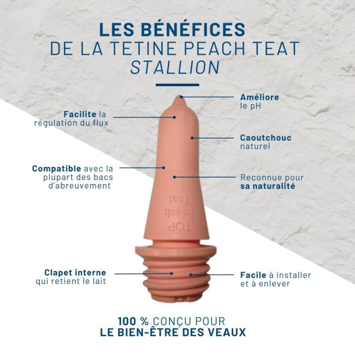 50 Tétines Peach Teat rose STALLION