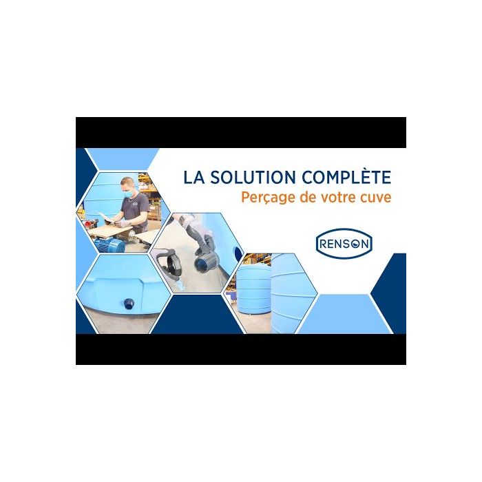 Cuve Stockage verticale bleue en PE 5000 l pré-équipée