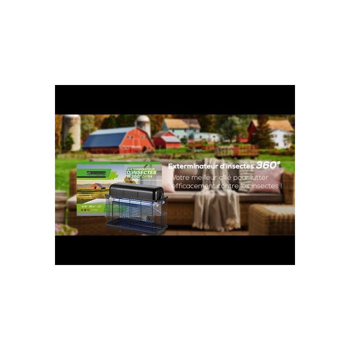 Exterminateur pour insectes 40W IPX 4 360°
