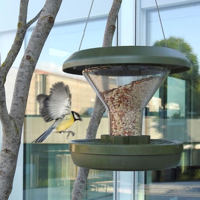 Mangeoire anti-nuisibles SMART BIRDS pour oiseaux bleue SWISSINNO