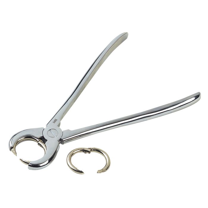 Pince pose anneaux acier porcs