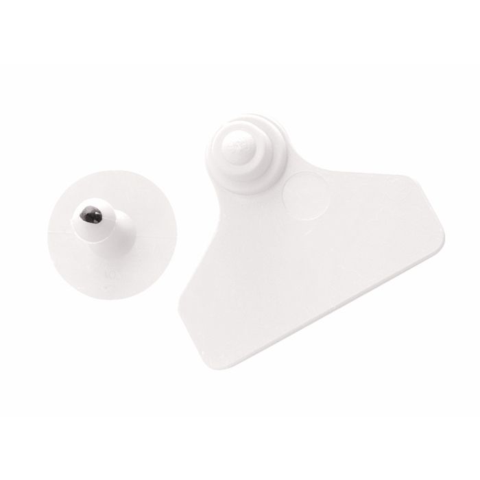 Boucles de marquage Ukaflex large+bouton nue blanc x20