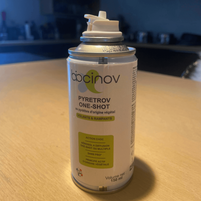 Aérosol Pyretrov one-shot insectes volants et rampants BIOCINOV