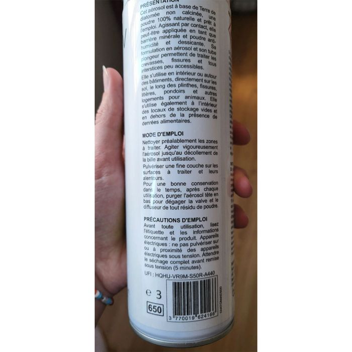 Terre de diatomée anti-punaises de lit 500 ml BIOCINOV