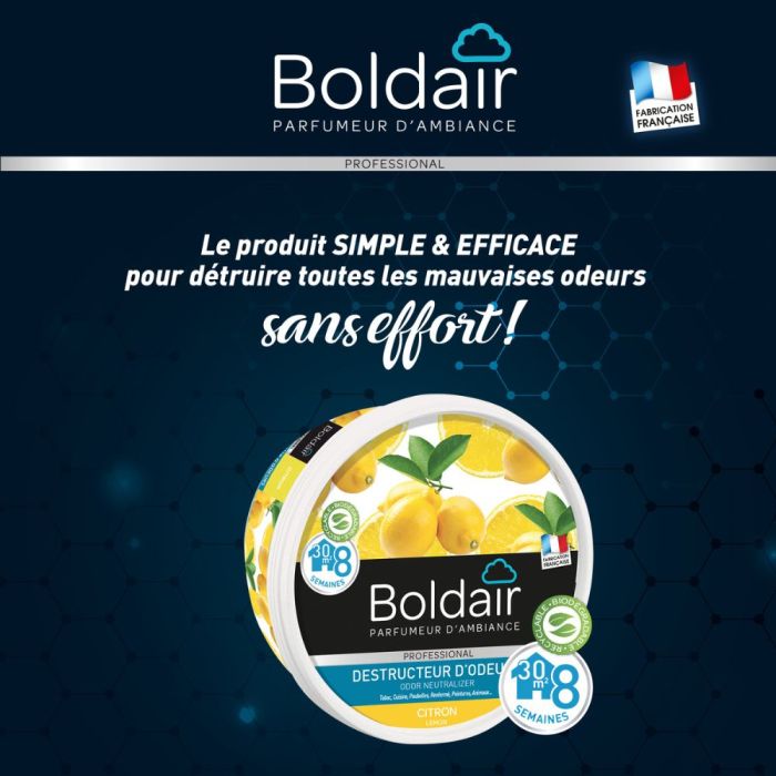 Destructeur d'odeurs en gel citron 300 g BOLDAIR